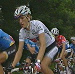 Andy et Frank Schleck pendant la 19ème étape du Tour de France 2008